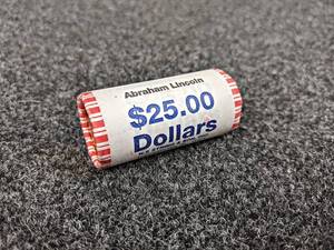 Roll of (25) 2010 United States Presidential Dollar Uncirculated Coins - Abraham Lincoln