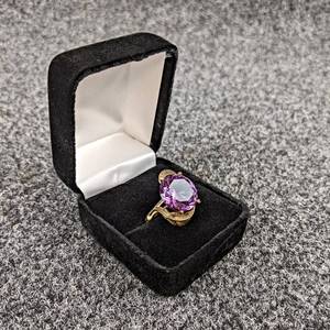 Womens 14K Gold Ring with Stunning Indigo Gemstone