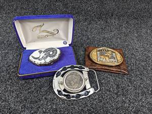 Lot of (3) Belt Buckles
