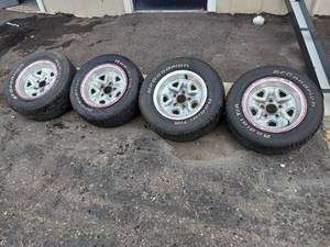 SET OF 4 RALLY RIMS AND TIRES