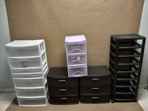 (5) PLASTIC STORAGE CONTAINERS