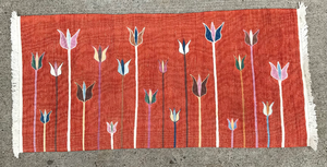 lot 290 image: Handmade Persian Oriental Rug Carpet - with flowers