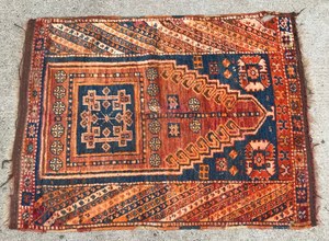 lot 293 image: Handmade Persian Oriental Rug Carpet Prayer Rug