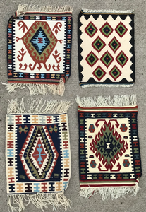 lot 296 image: Grp 4 Small Handmade Persian Oriental Rug Carpets