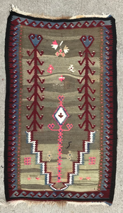 lot 301 image: Navajo Zuni Rug Blanket or Carpet