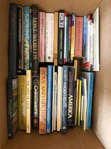 lot 461 image: Box of Unsorted Books - History, Academic, Travel, Misc.