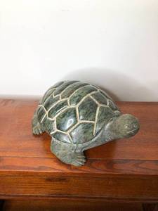 lot 344 image: Large Green Stone Turtle Decoration