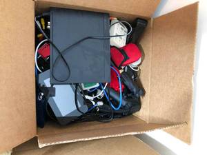 lot 353 image: 2 Boxes of Misc. Electronic Devices, Cords, and More
