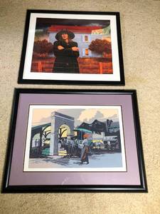 lot 121 image: 2 Signed Wall Art Prints
