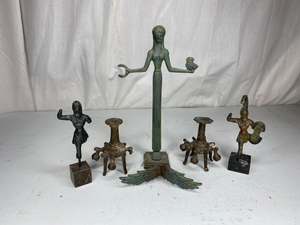 lot 68 image: 6 Small Bronze Sculptures