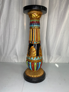 lot 105 image: Egyptian Style Pedestal Side Table