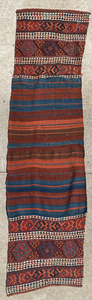 lot 252 image: Handmade Persian Oriental Rug Carpet - Saddle cloth - flat weave