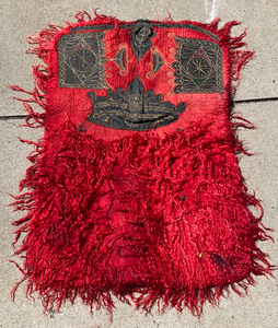 lot 266 image: Handmade Persian Oriental Rug Carpet - Abstract red