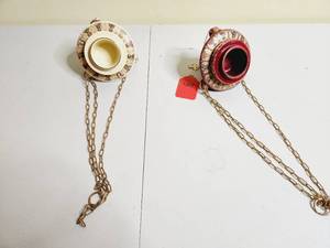 lot 404 image: 2 Greek Anapale Handmade Hanging Vessels