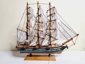 lot 410 image: Model of a Tall Ship with Rigging and Sails