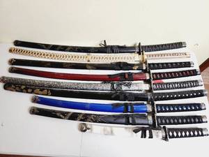 lot 181 image: Large Group of Swords, Katanas, with Sheaths