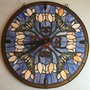 lot 395 image: Stained Glass Clock