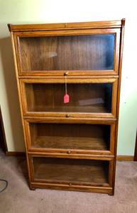 lot 420 image: Oak Barristers Bookshelf - 4 Shelves