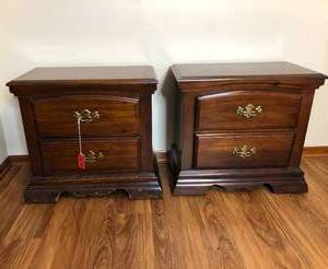 lot 361 image: Pair Wood End tables