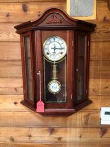 lot 509 image: Elgin Pendulum Clock Wall Cabinet