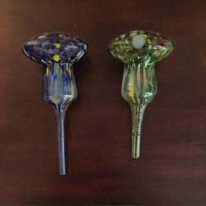 lot 737 image: Group of Blown Glass Plant Waterers