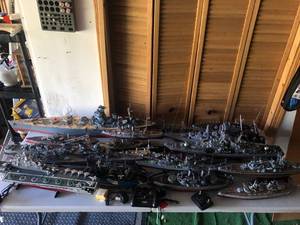 lot 521 image: Huge Group of Model Ships, Some RC