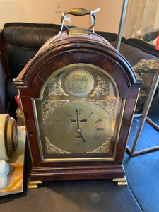lot 8 image: Graham London Tempus Fugit Mantle Clock