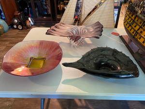 lot 51 image: 3 Large Glass Dishes