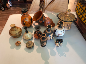 lot 61 image: 12 Ancient Greek Style Vessels and Jugs