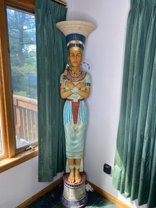 lot 106 image: Egyptian Style Figural Floor Lamp