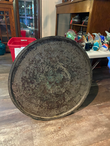 lot 125 image: Lrg Antique Islamic Metal Tray