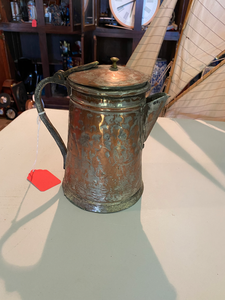 lot 150 image: Antique Metal or Copper Kettle or Teapot
