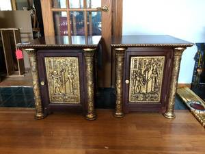 lot 382 image: Pair Egyptian Style Cabinets