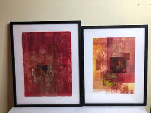 lot 542 image: 2 Freda Fairchild Mix Media Painting Prints Small Editions