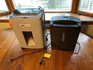 lot 605 image: Pair of Document Shredders