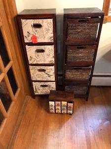 lot 598 image: 3 Storage Organizers with Drawers