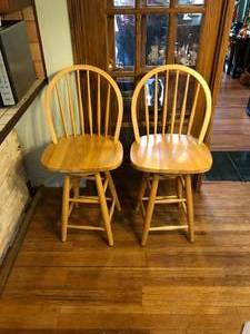 lot 604 image: Pair of Two Kitchen Chairs