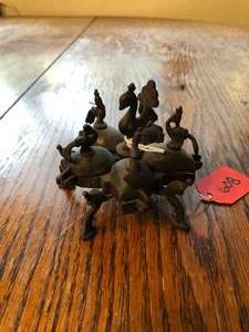 lot 608 image: Antique Metal Figural Spice Box