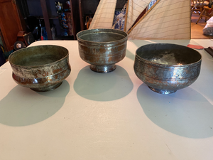lot 156 image: Grp 3 Islamic Metal Small Metal Bowls