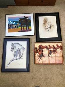 lot 89 image: 4 Horse Prints  Artworks