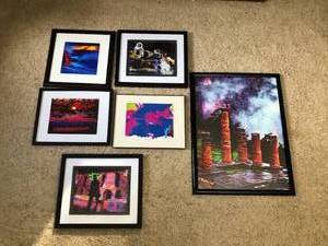 lot 98 image: 6 Framed Modified Travel Photos