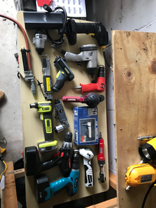 lot 615 image: Group of Pneumatic Tools and Drills