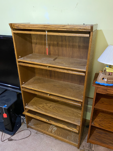 lot 418 image: Oak Barristers Bookshelf - 4 Shelves