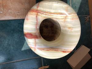 lot 440 image: Genuine Onyx Floor Vase or Jug