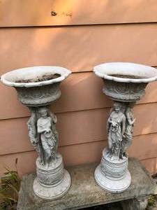 lot 744 image: Pair of Stone Planters