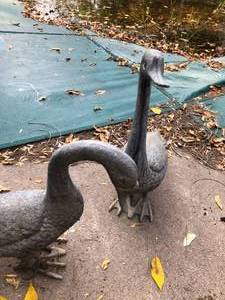 lot 745 image: Pair of Goose Sculptures