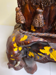 lot 633 image: Small Wooden Elephant Foot Stool