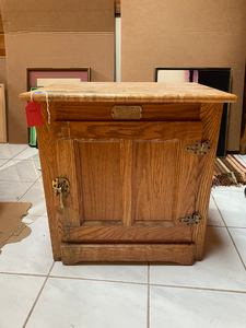 lot 445 image: White Clad Furniture Wood Cabinet