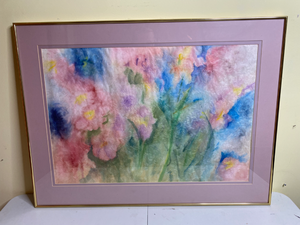 lot 549 image: Original Watercolor Painting of a Garden Julie DeLuca