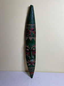 lot 691 image: Indonesian Painted Wooden Mask Carving